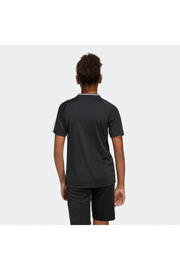 Детская футболка для девочек хлопковая House of tiro kids t-shirt Adidas, Black — фото 4