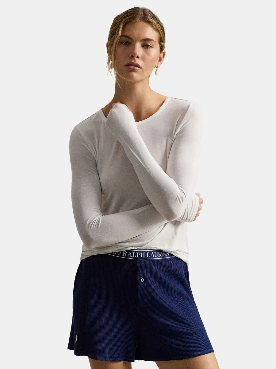 Топ Polo Ralph Lauren 'Midnight Sheer' белого цвета — фото 2