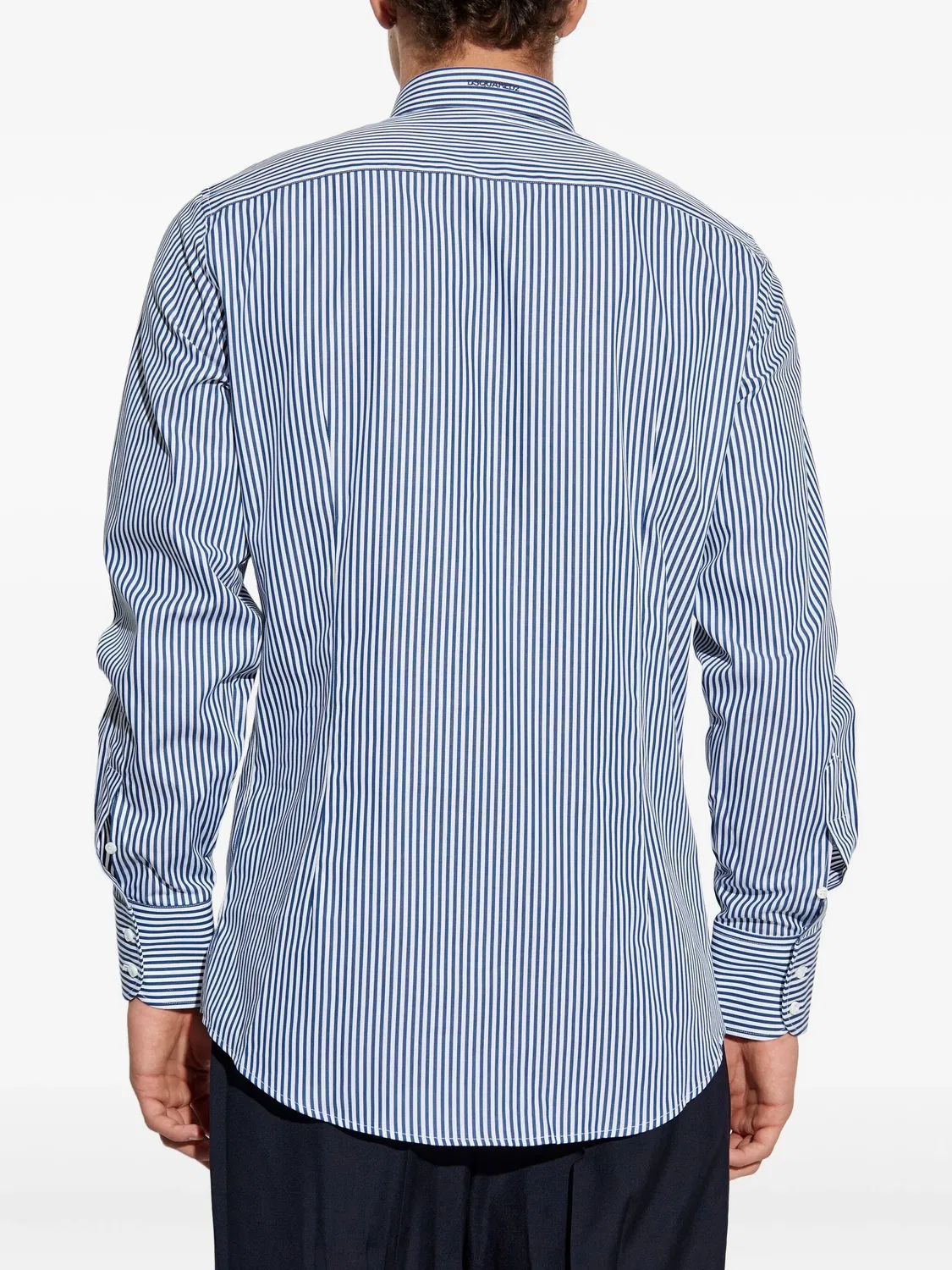 Рубашка Easy Striped с золотистой планкой DSQUARED2, сине-белый — фото 2