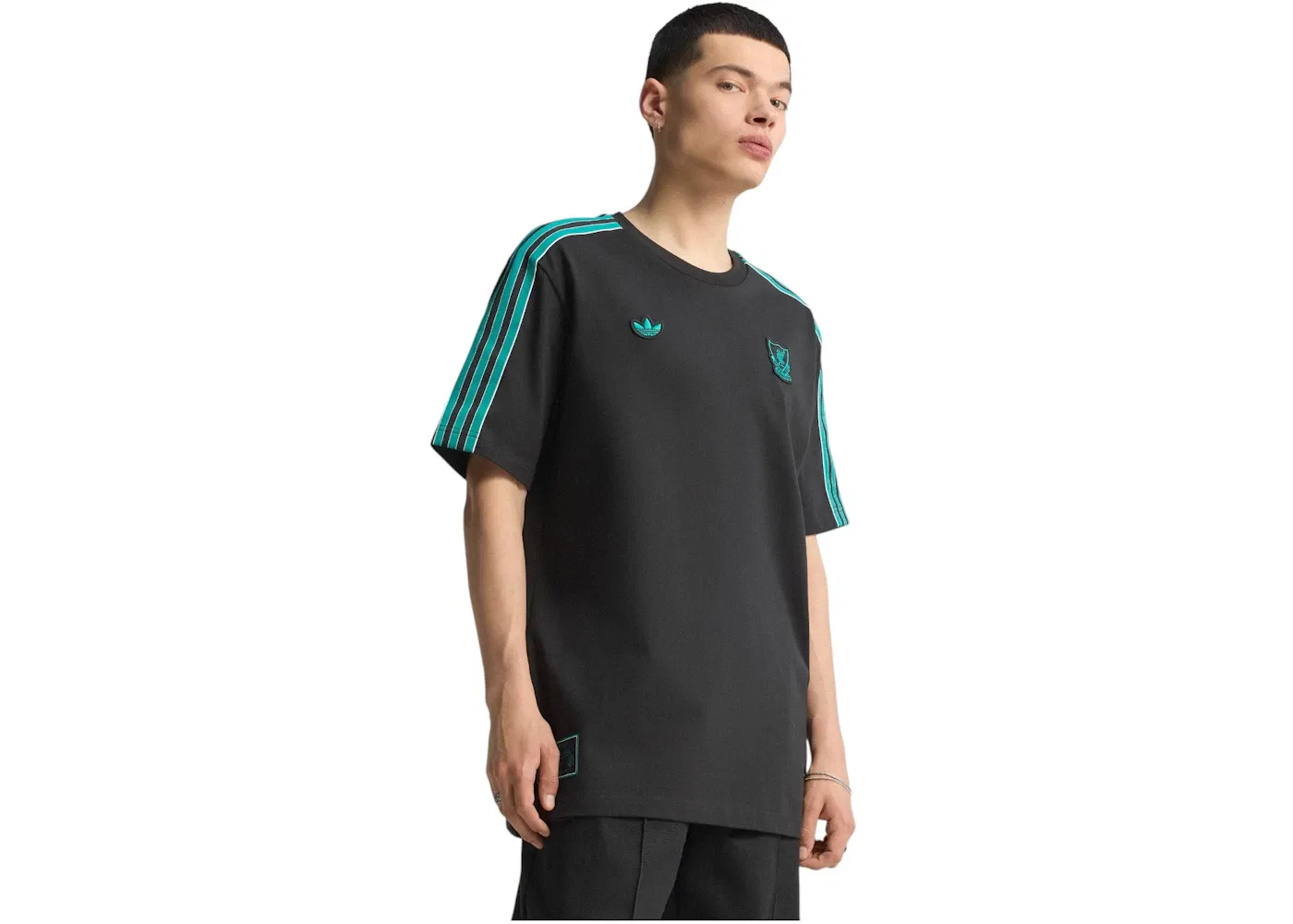 Мужская футболка с принтом Adidas Liverpool FC Terrace Icons Tee, Black