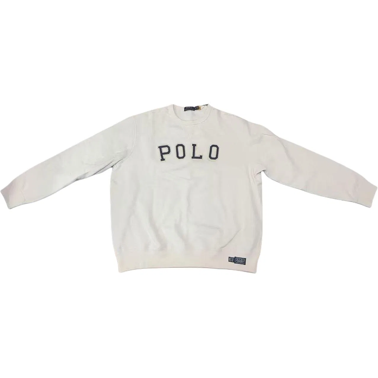 Мужской свитшот с круглым вырезом белый Polo Ralph Lauren, White