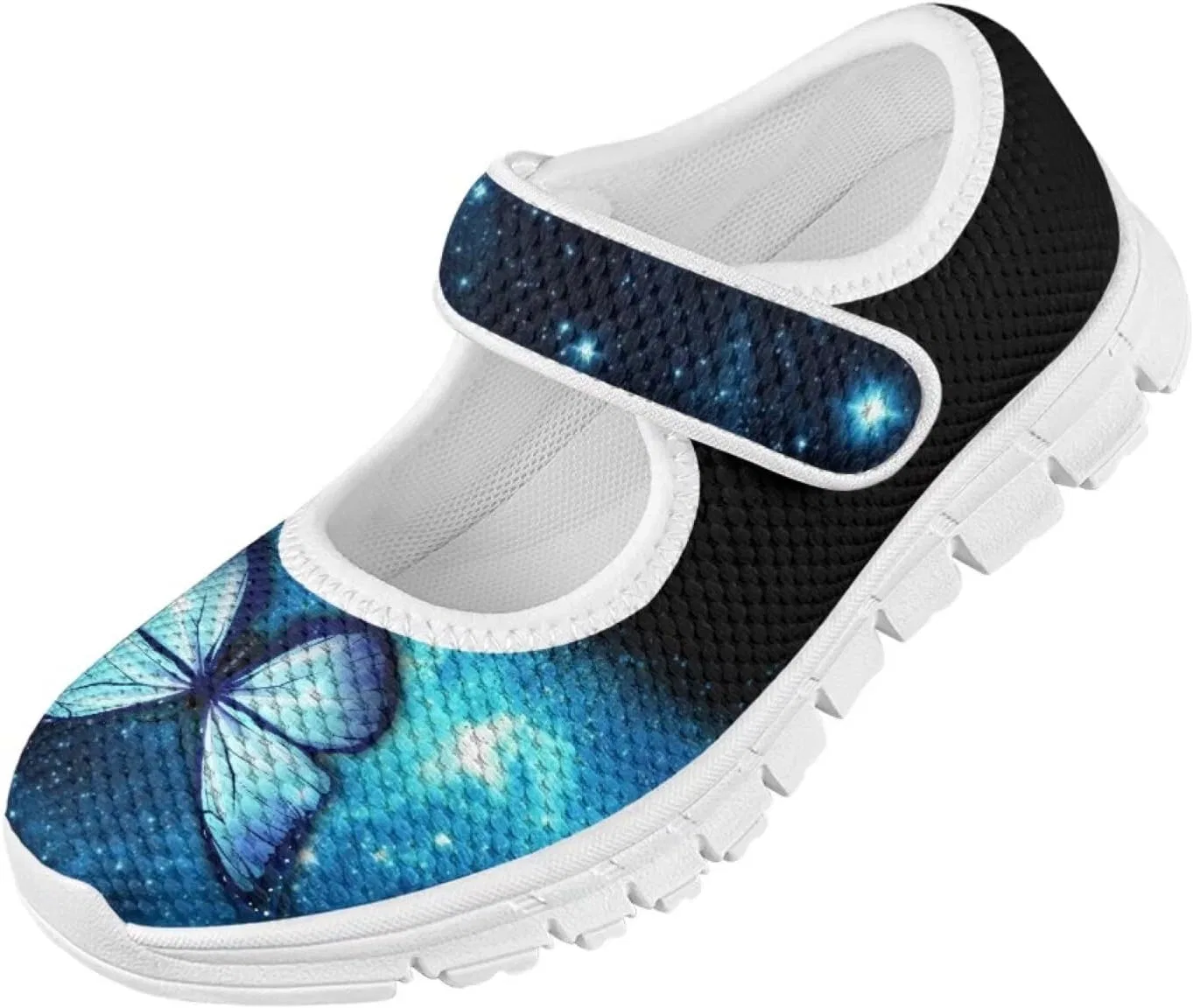 Детские балетки для девочек Mary Janes BIGCARJOB, Blue Butterfly