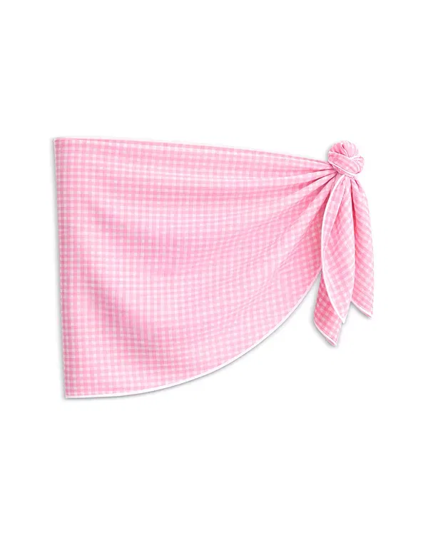 Детский купальник для девочек с принтом Sarong KatieJ NYC, Baby Pink