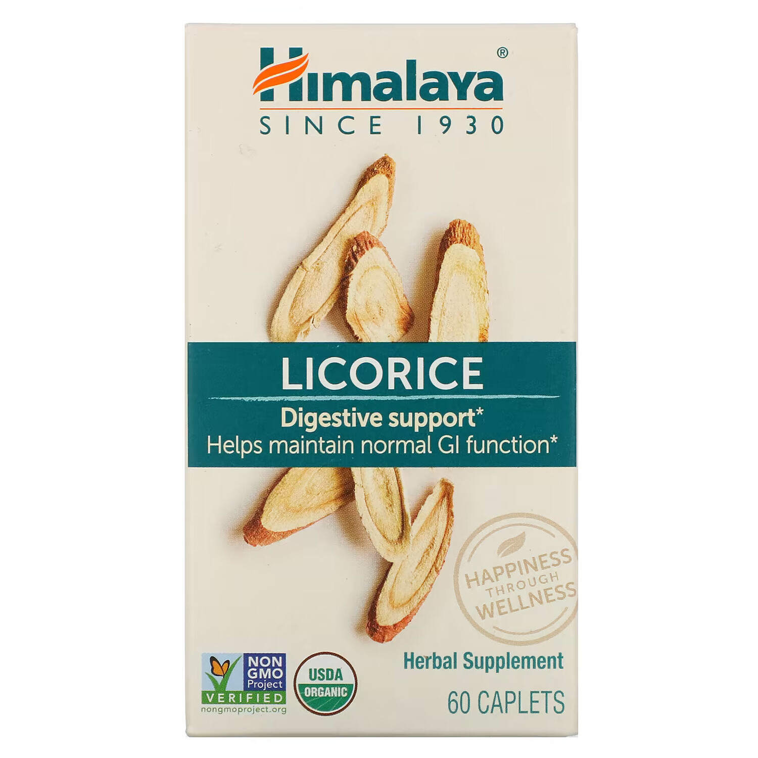 

Himalaya, Licorice, органическая поддержка пищеварения, 60 капсул