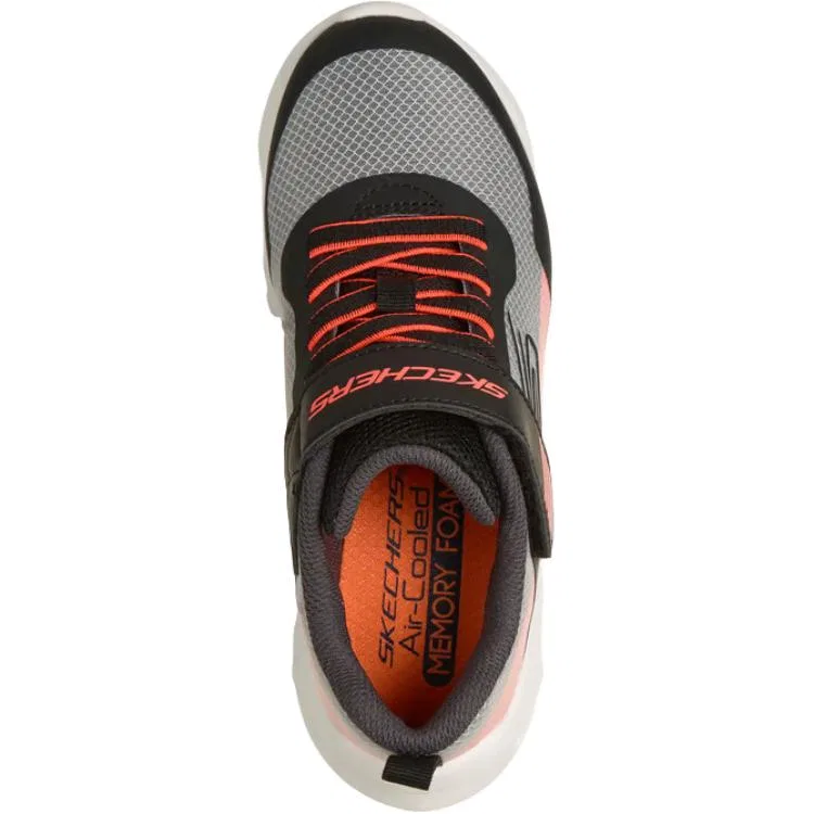 Детские кроссовки для мальчиков дышащие с амортизацией Skechers Kids, Orange Black — фото 3