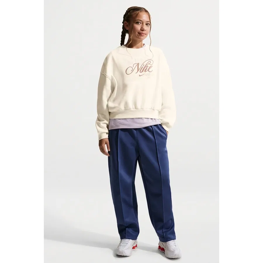 Свитшот с круглым вырезом из футера Nike Sportswear Club Fleece, Черный — фото 4