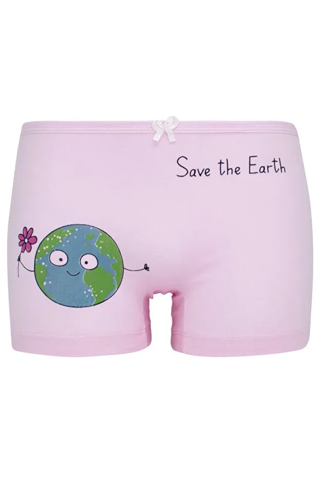 Детские шорты для девочек с принтом 5-pack Cute Planets Biyokids, Multicolor — фото 3