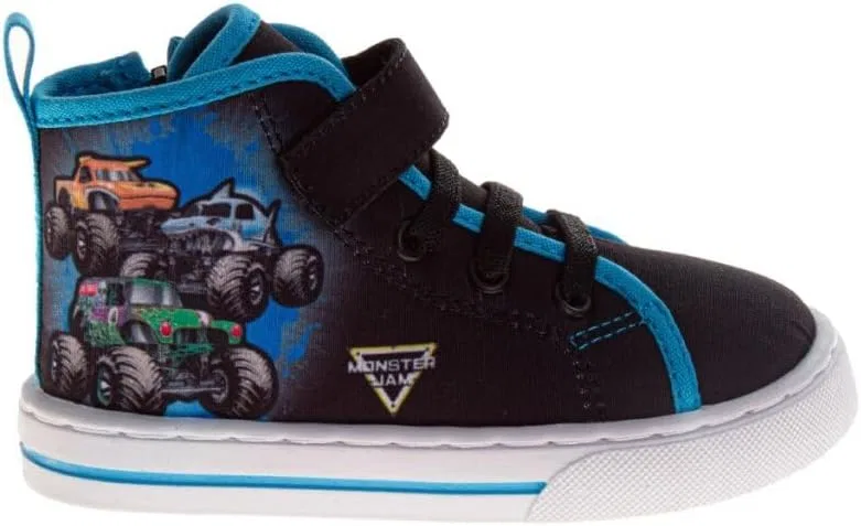 Детские кроссовки для мальчиков с принтом Monster Jam Josmo, Blue Black — фото 2