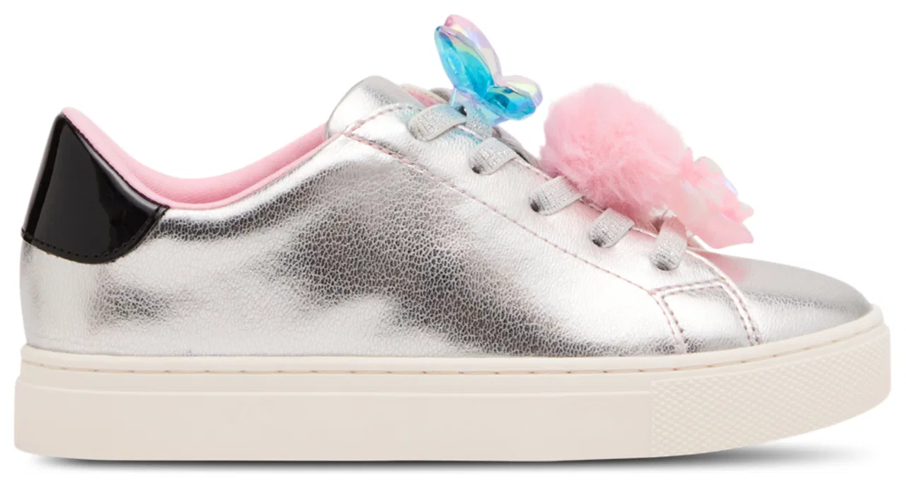 Детские кроссовки для девочек с принтом бабочки и цветов, модель Jolive Sneaker, Steve Madden, Silver