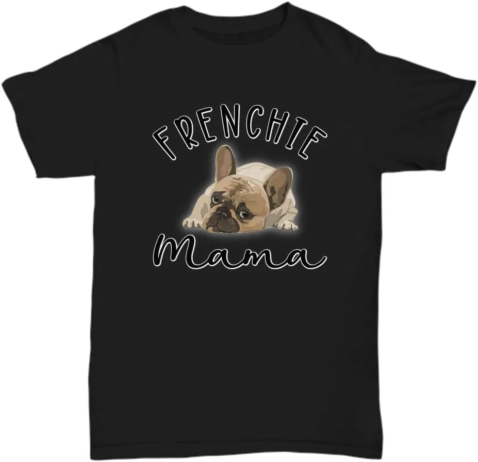 Мужская футболка с принтом Frenchie Mama Gearbubble, Black