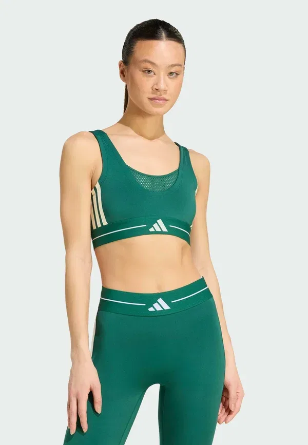 Спортивный бюстгальтер Adidas Performance, зеленый — фото 2