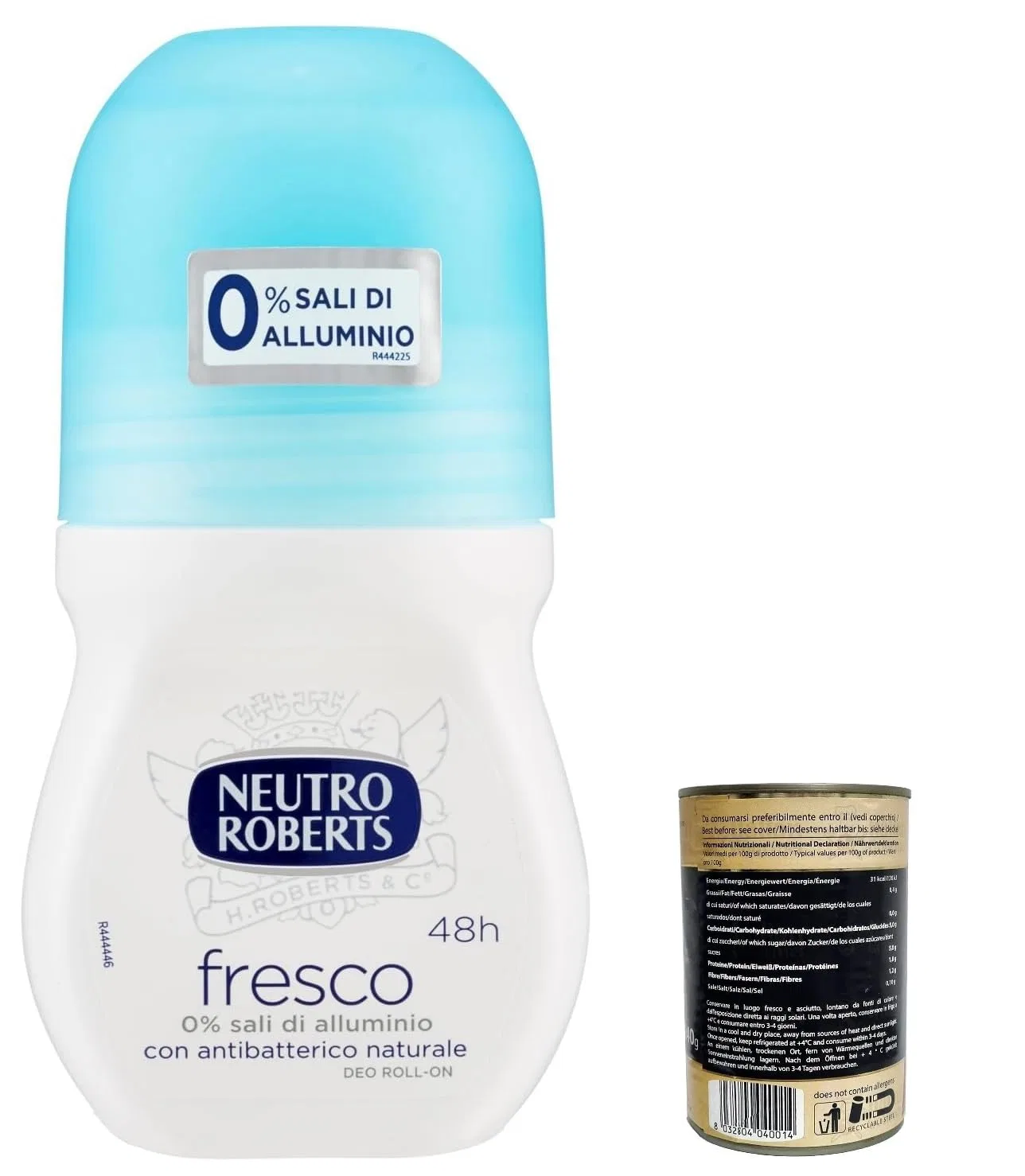 Дезодорант-ролик Neutro Roberts Fresco без солей алюминия, 50 мл, Белый Italian Gourmet E.R.