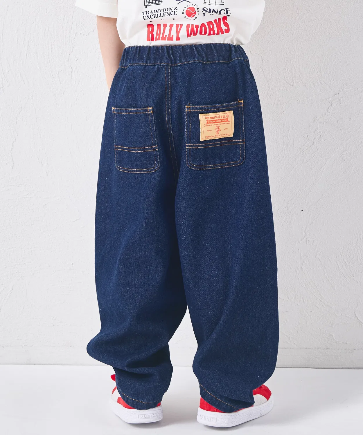 Детские джинсы с именной биркой, модель Curve Denim, pairmanon, Indigo Blue