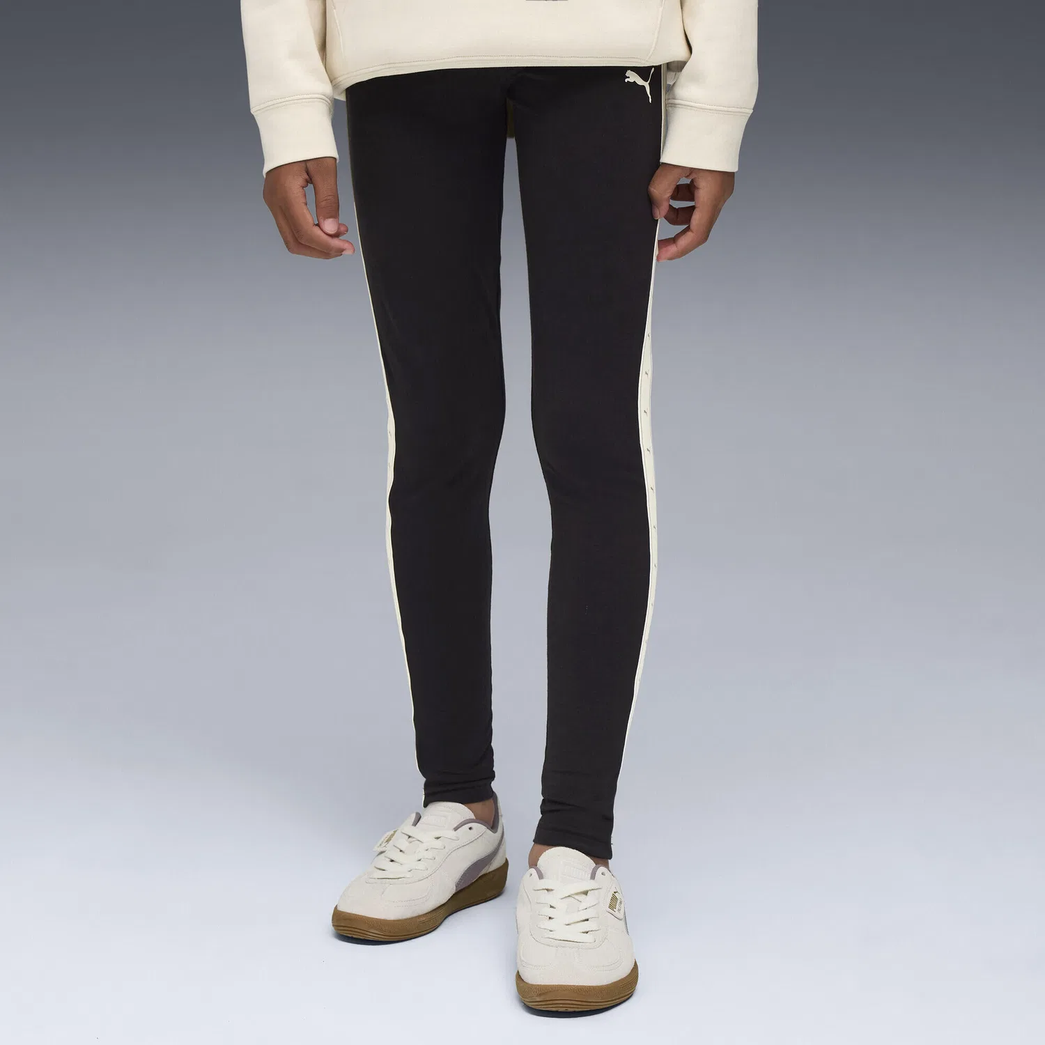 Детские леггинсы с лентой Essentials Madchen Puma, Schwarz Beige — фото 2