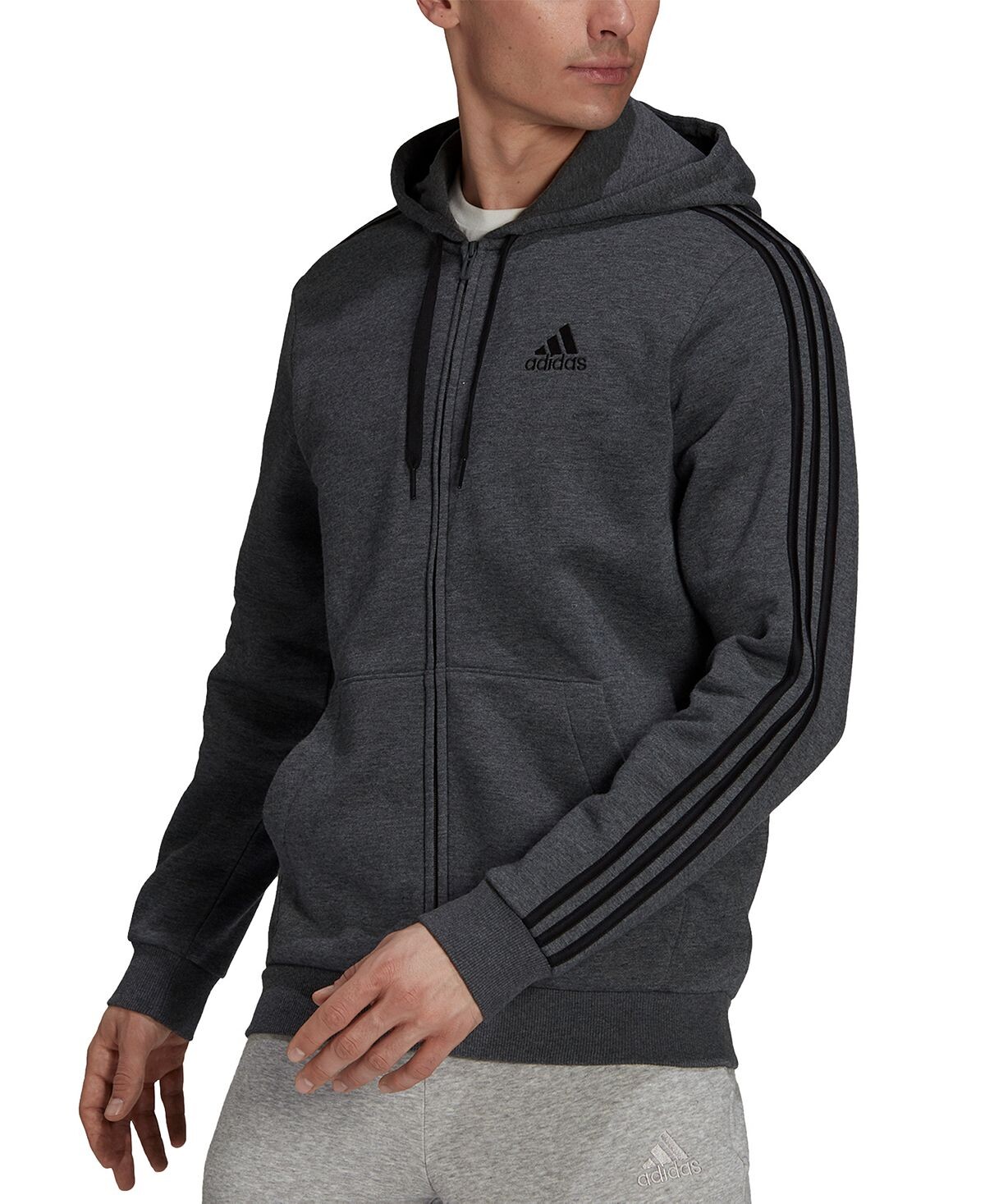 

Мужская толстовка Adidas Essentials Full-Zip, темно-серый/черный