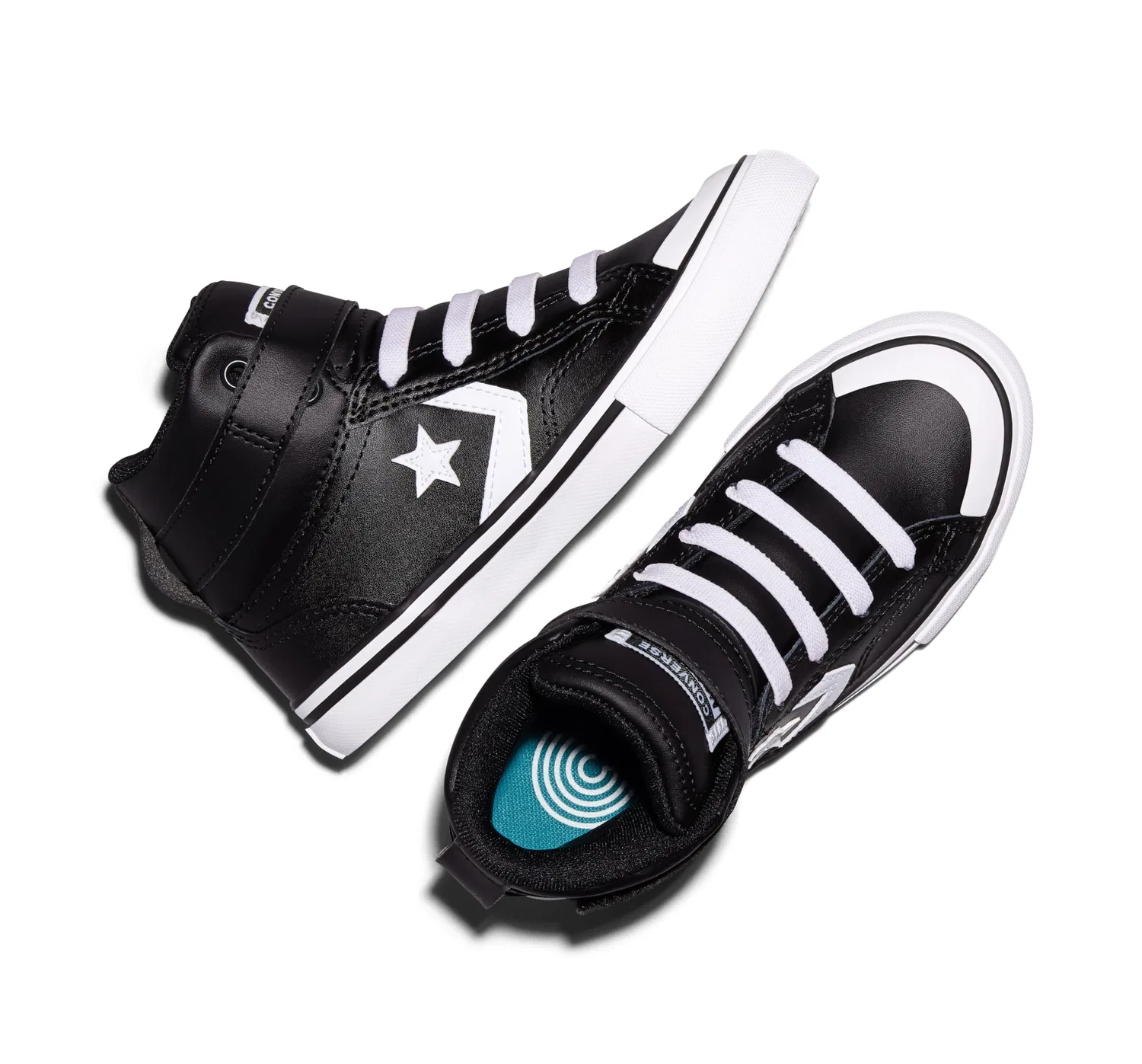 Детские кроссовки для мальчиков Pro Blaze Strap Leather Converse, Black — фото 4
