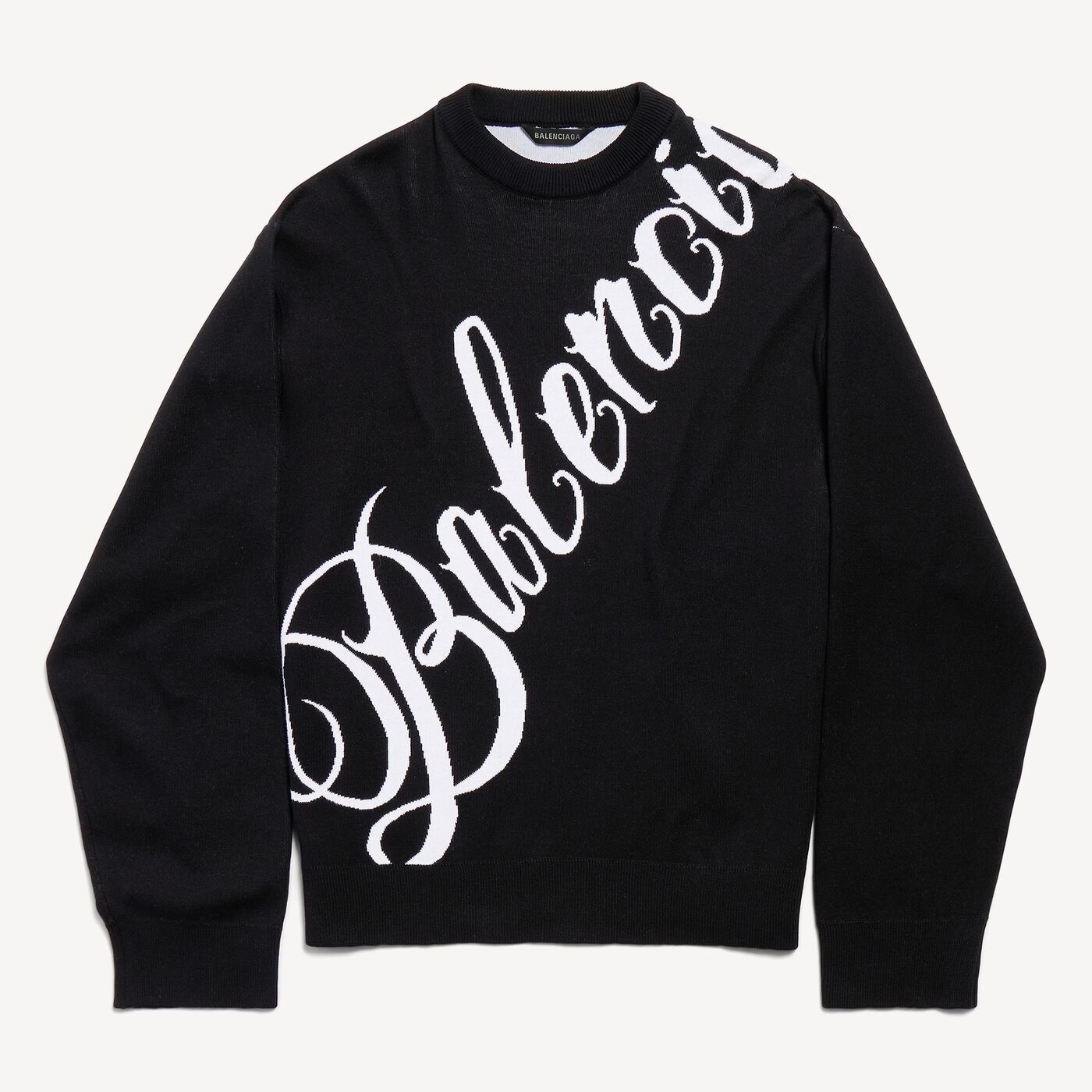 Свитшот Balenciaga Big B Crewneck, черный/белый