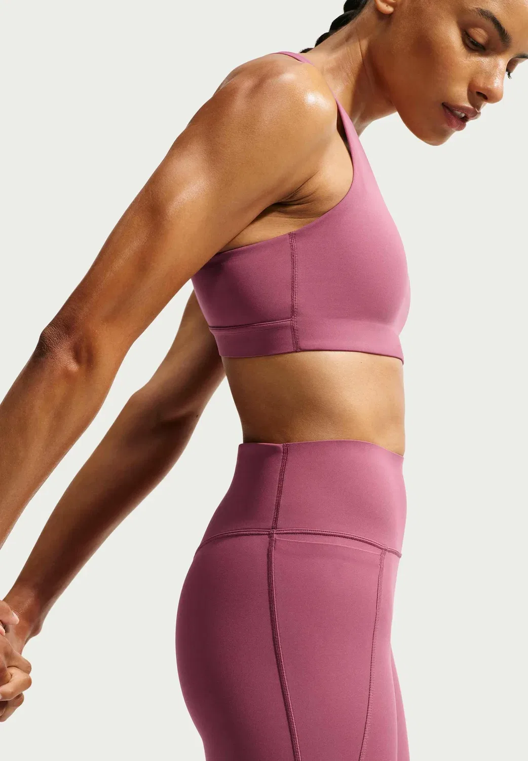 Universa - леггинсы Nike Performance, Pink Smoke/Pink Smoke/Mystic Dates — фото 4