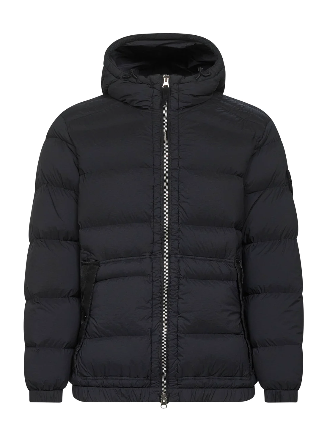 Пуховик с капюшоном Stone Island, черный