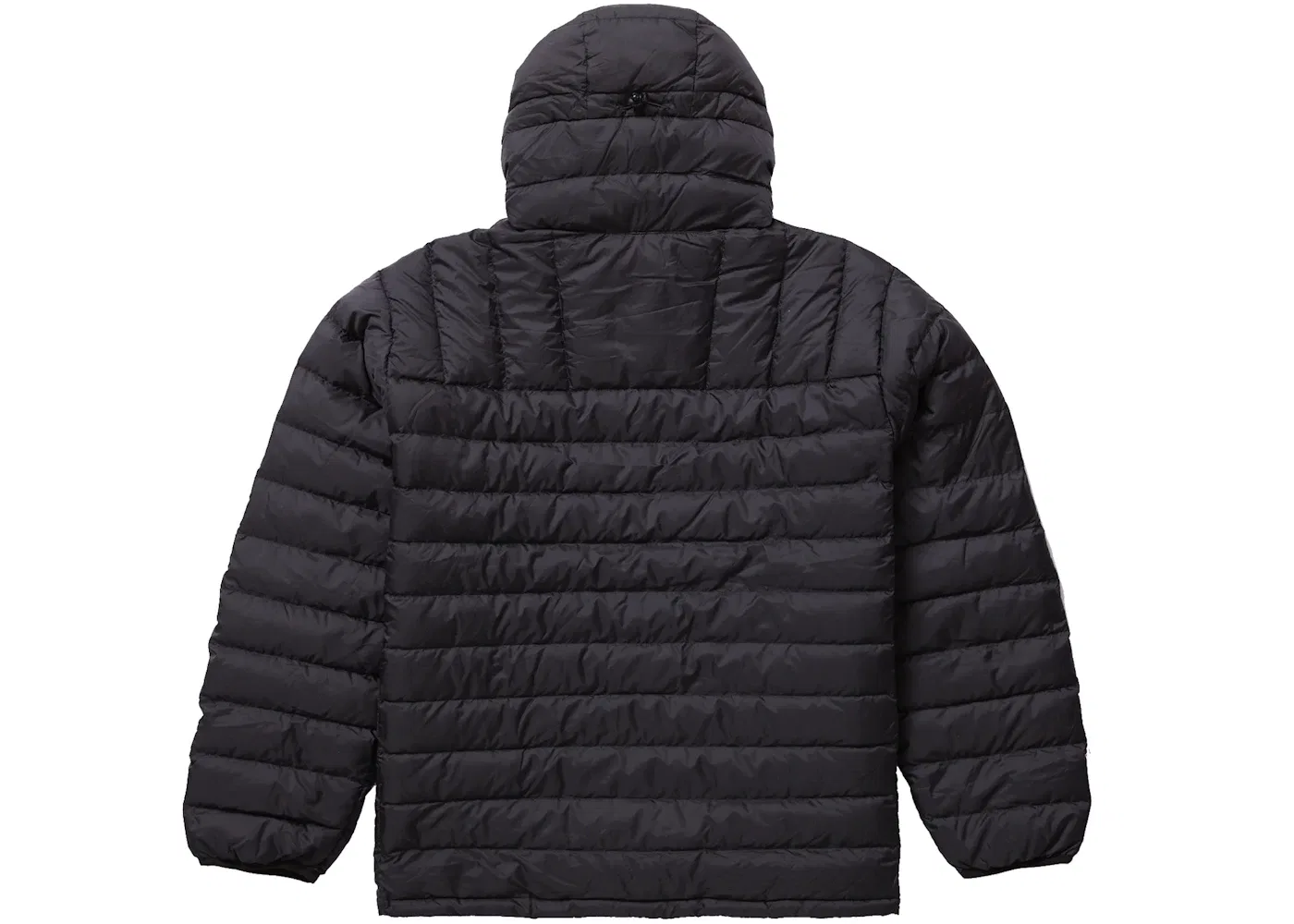 Мужской пуховик с капюшоном и молнией Micro Down Half Zip Hooded Supreme, черный — фото 2