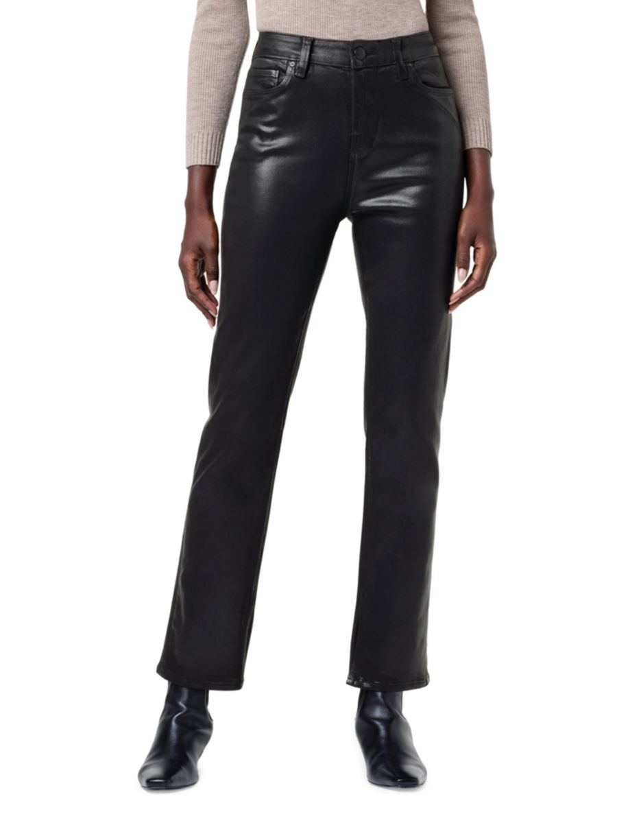 

Джинсы Nico средней посадки Straight Ankle Hudson Jeans, цвет Coated Black