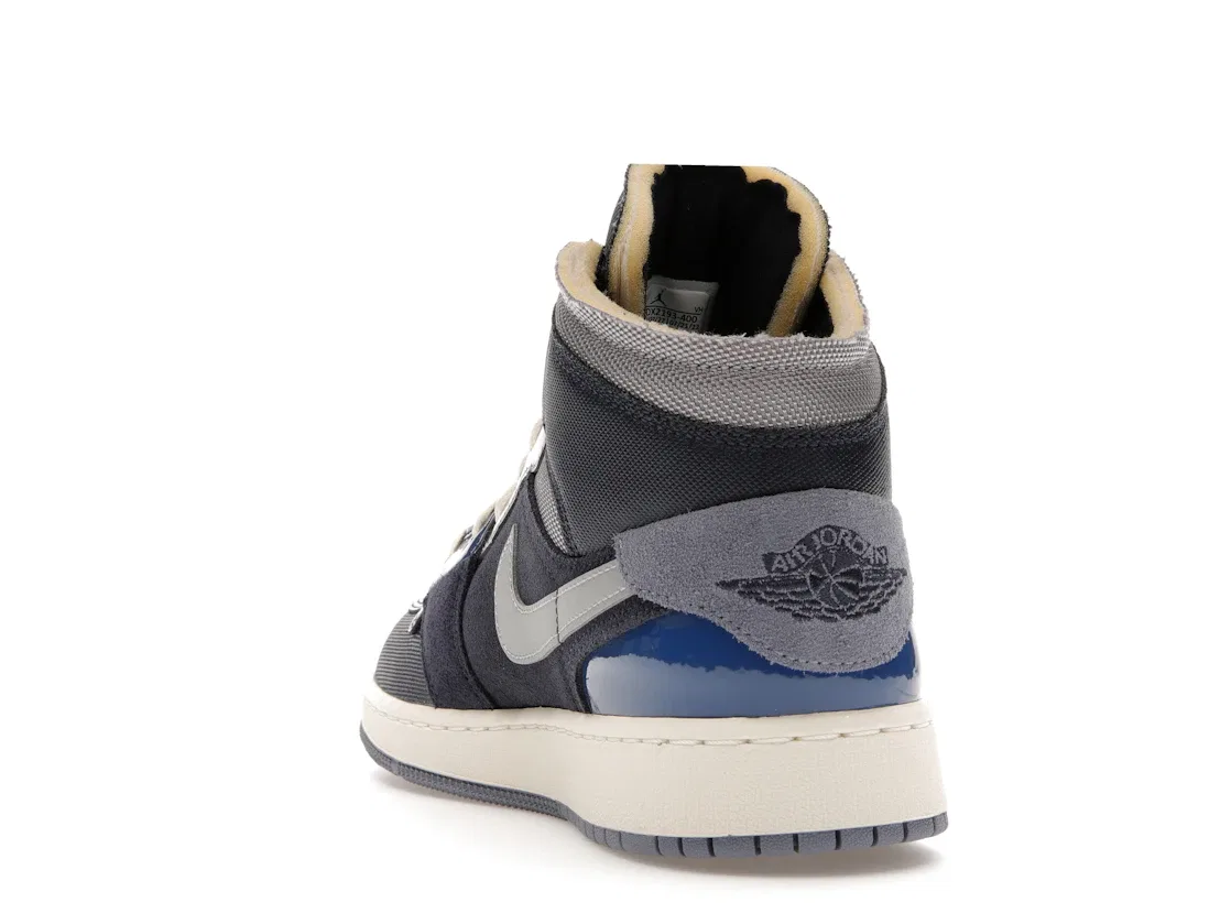 Детские кроссовки Lifestyle Jordan 1 Mid SE Craft Jordan, Obsidian/French Blue/Ashen Slate/White — фото 4