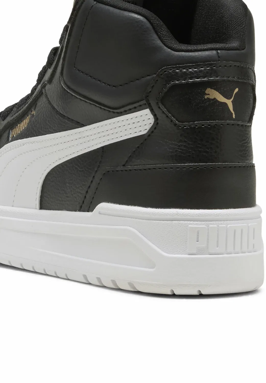 Высокие кроссовки Shuffle downtown унисекс Puma, Black- White- Gold — фото 4