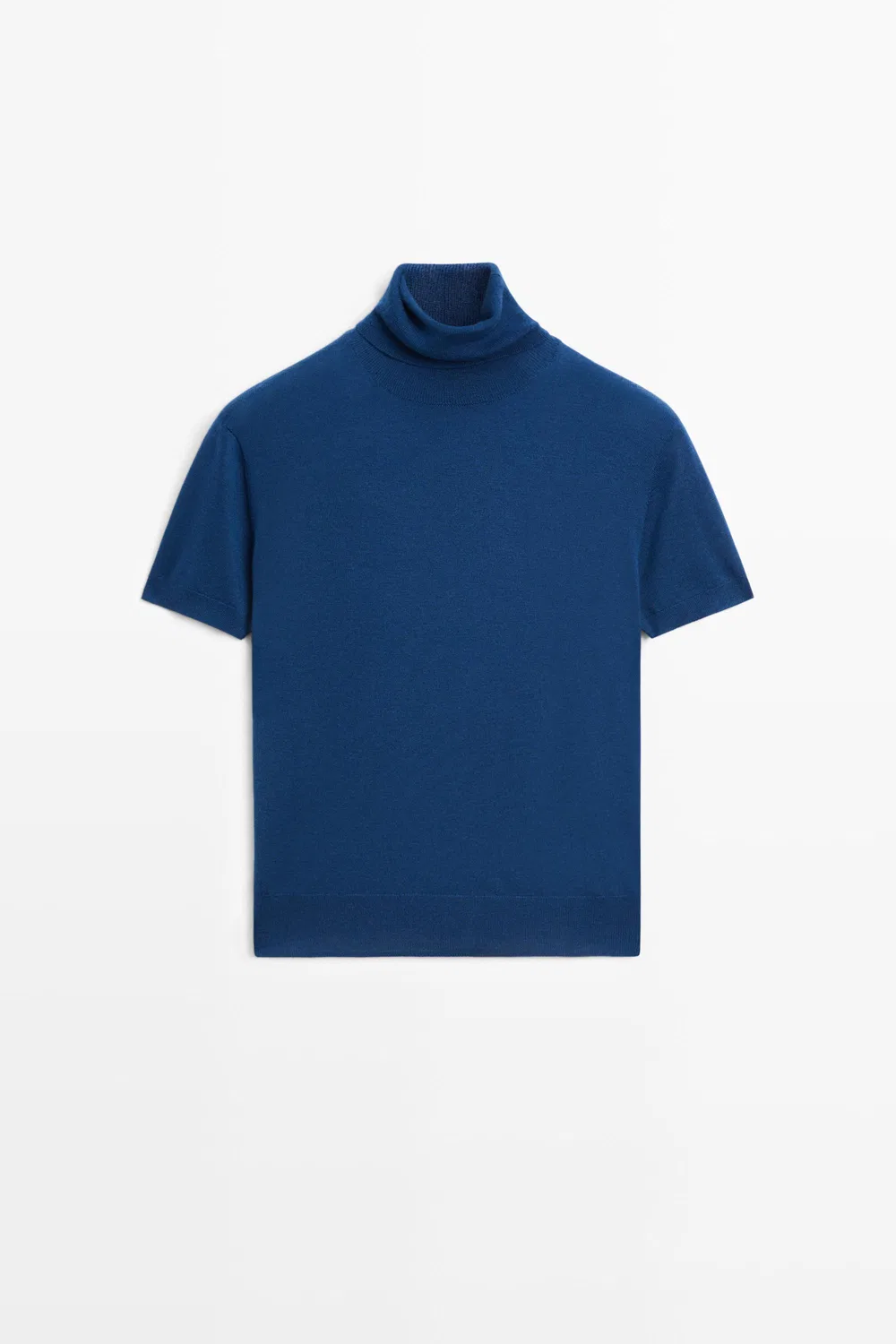 Свитер Massimo Dutti Turtleneck Knit, глубокий синий — фото 2