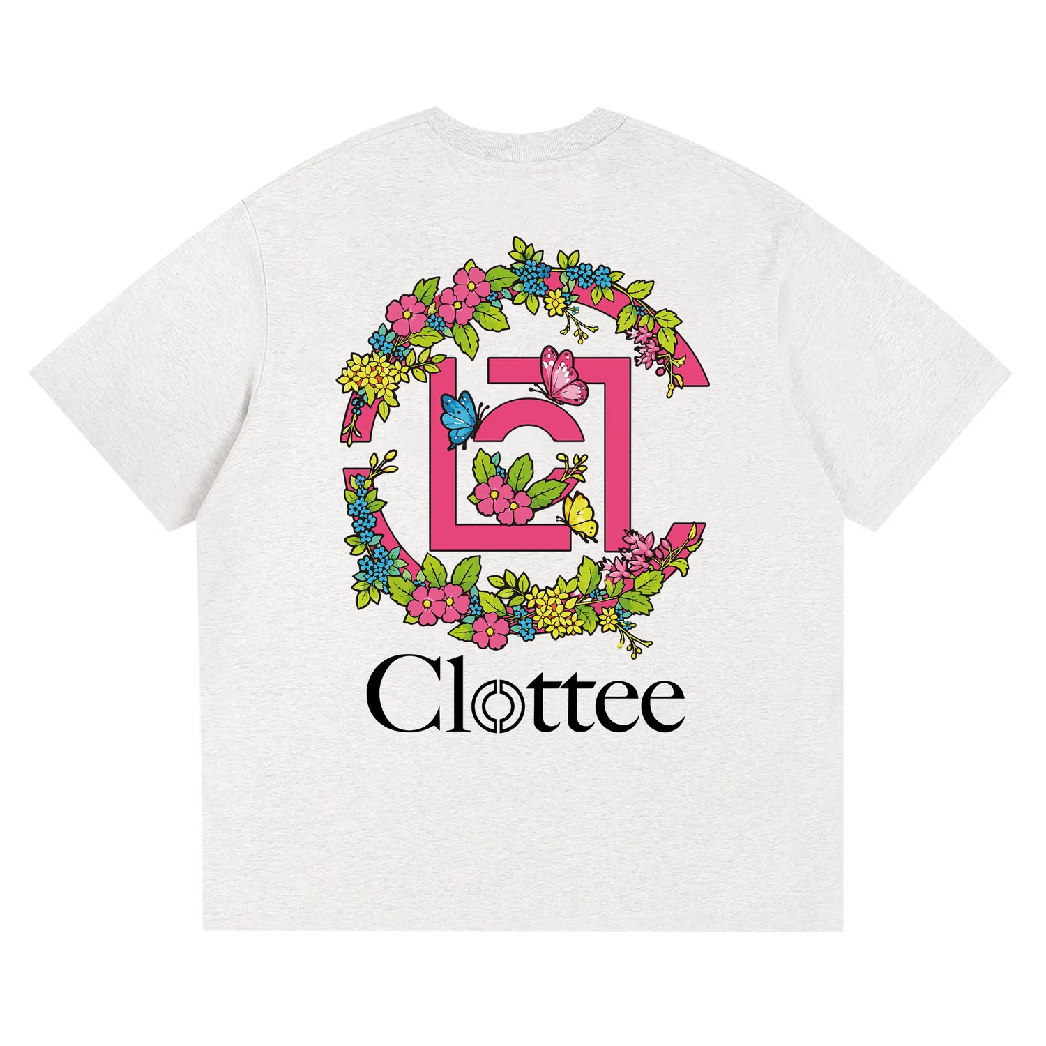 Детская футболка с круглым вырезом, свободного кроя, 100% хлопок, CLOT, Heather Gray