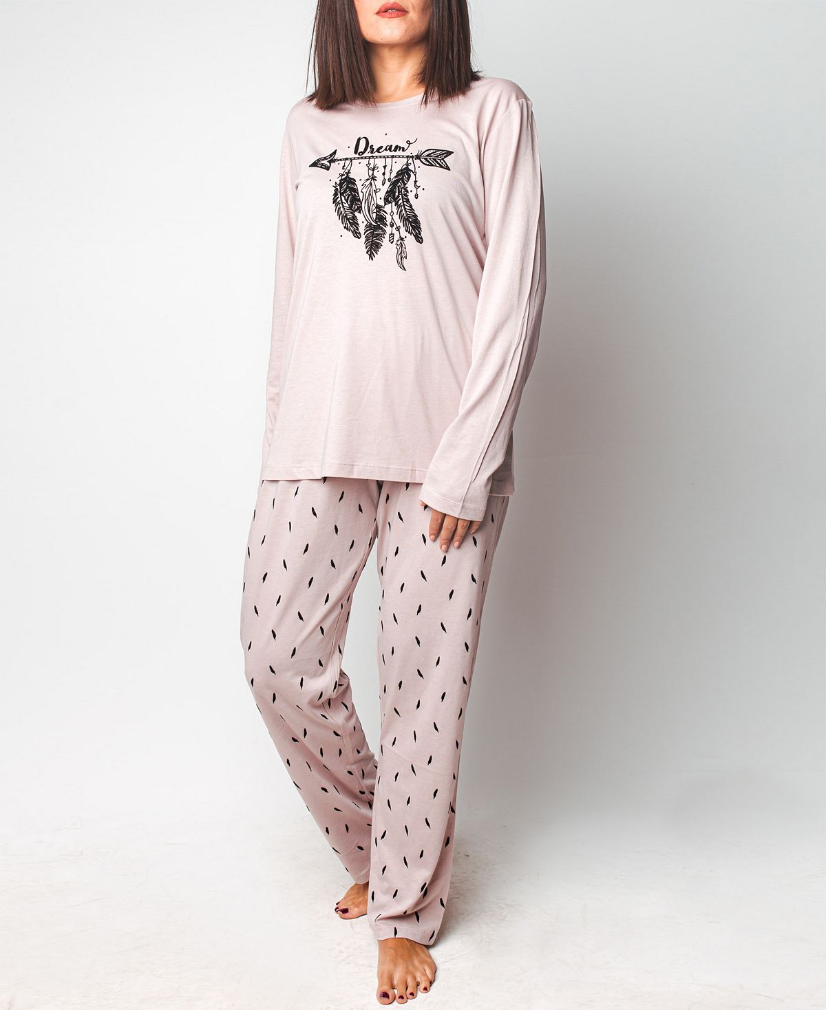 Пижамный комплект mood pajama soft feather с длинными рукавами MOOD Pajamas, мульти - фото