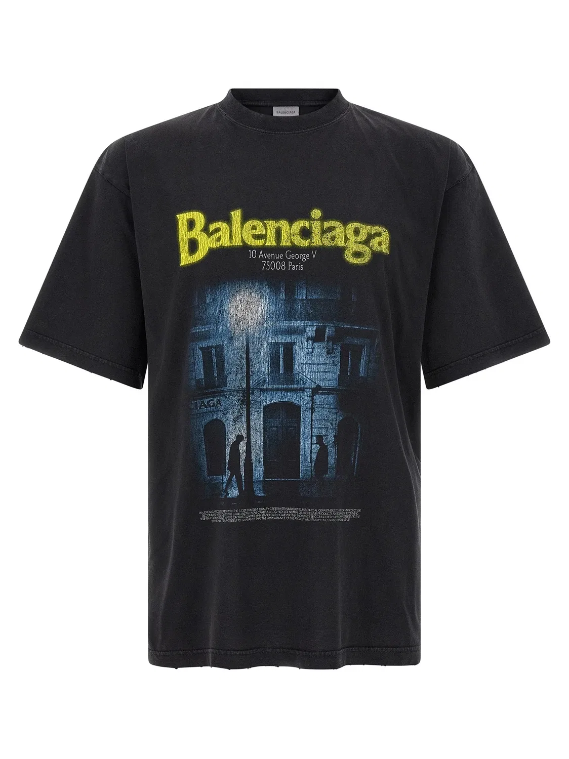 Футболка "Адрес" Balenciaga, черный