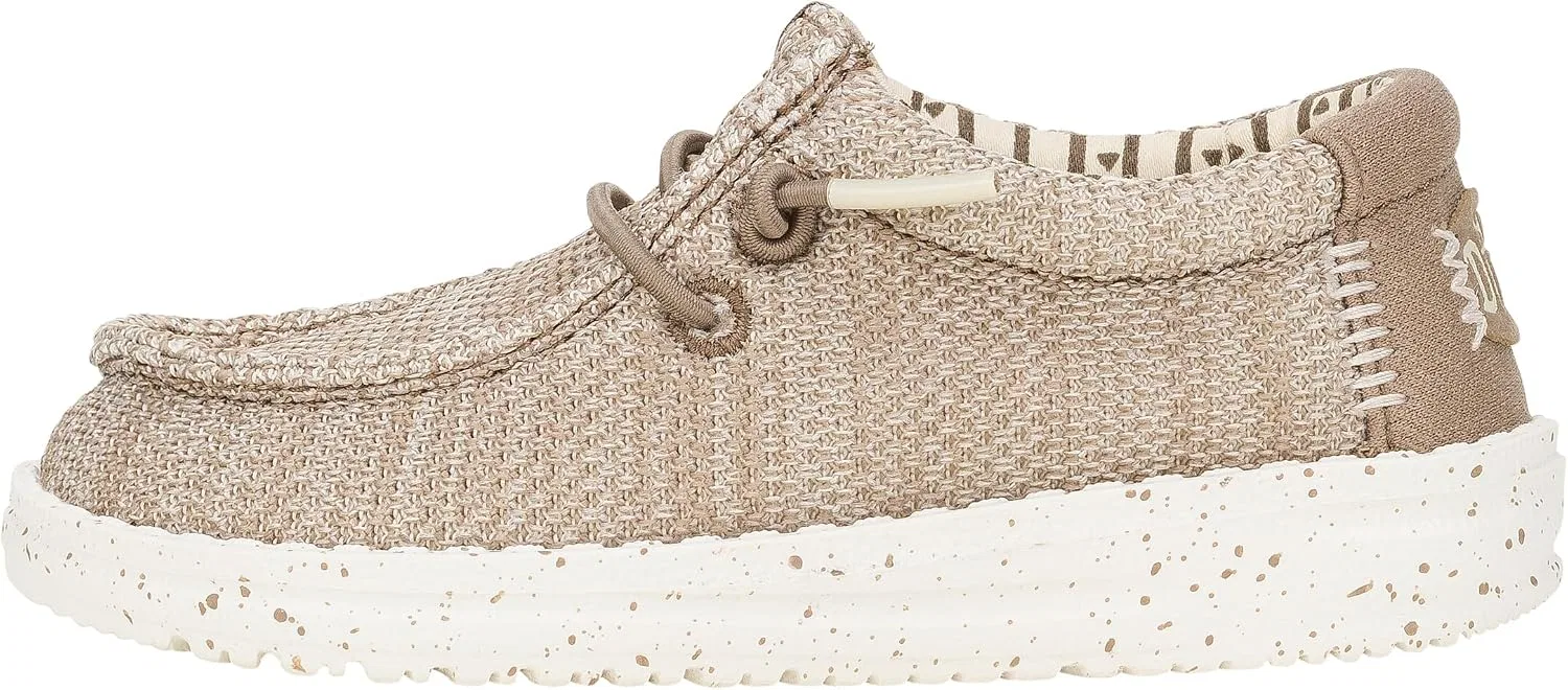 Детские кожаные слипоны-лоферы Wally Stretch Sox HEYDUDE, Walnut
