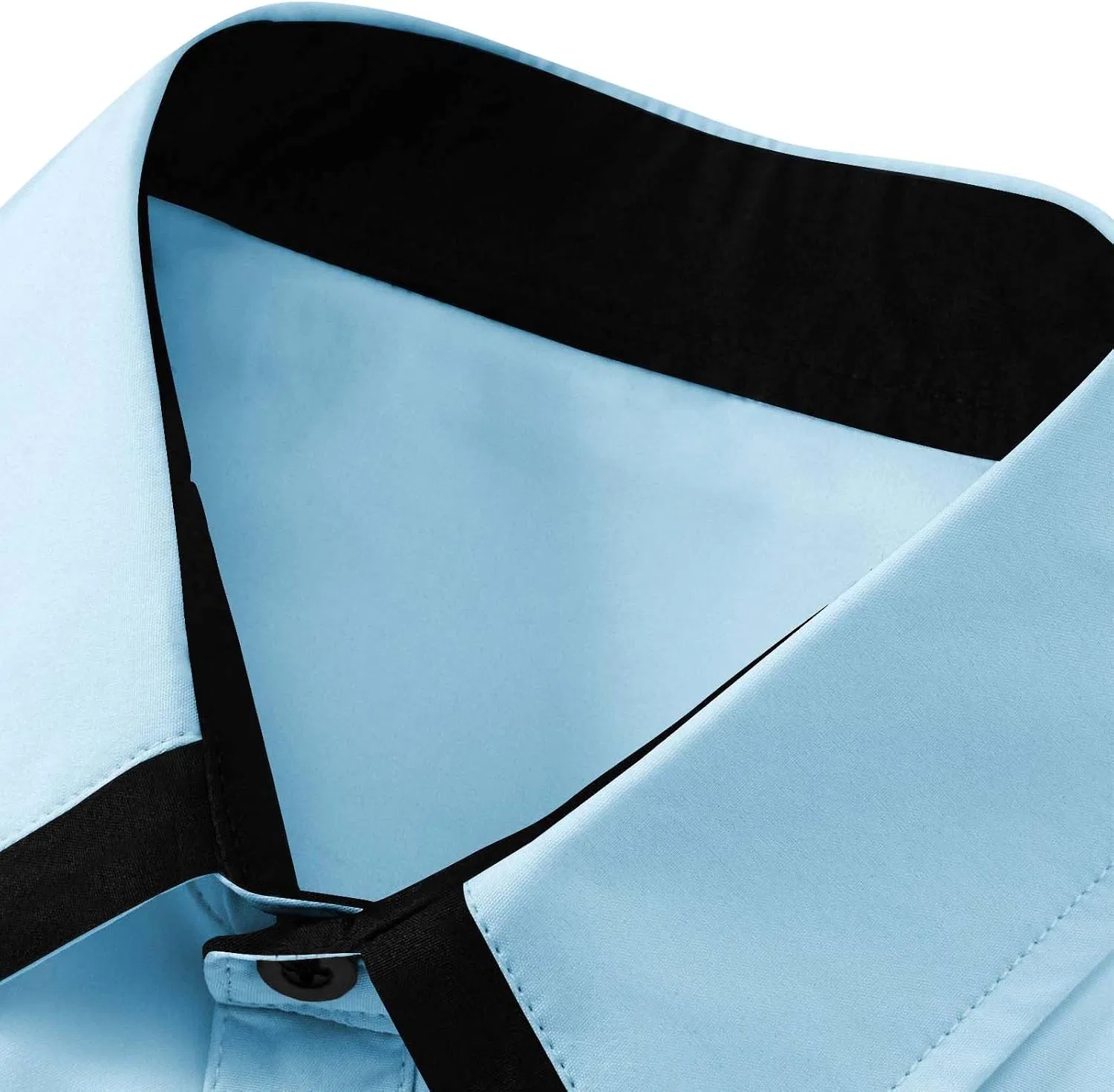 Мужская рубашка с отложным воротником на пуговицах, Light Blue — фото 2