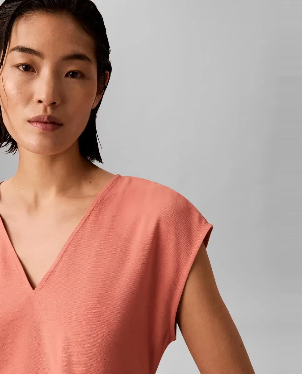 Женское платье-миди драпированное Calvin Klein, Naranja — фото 3