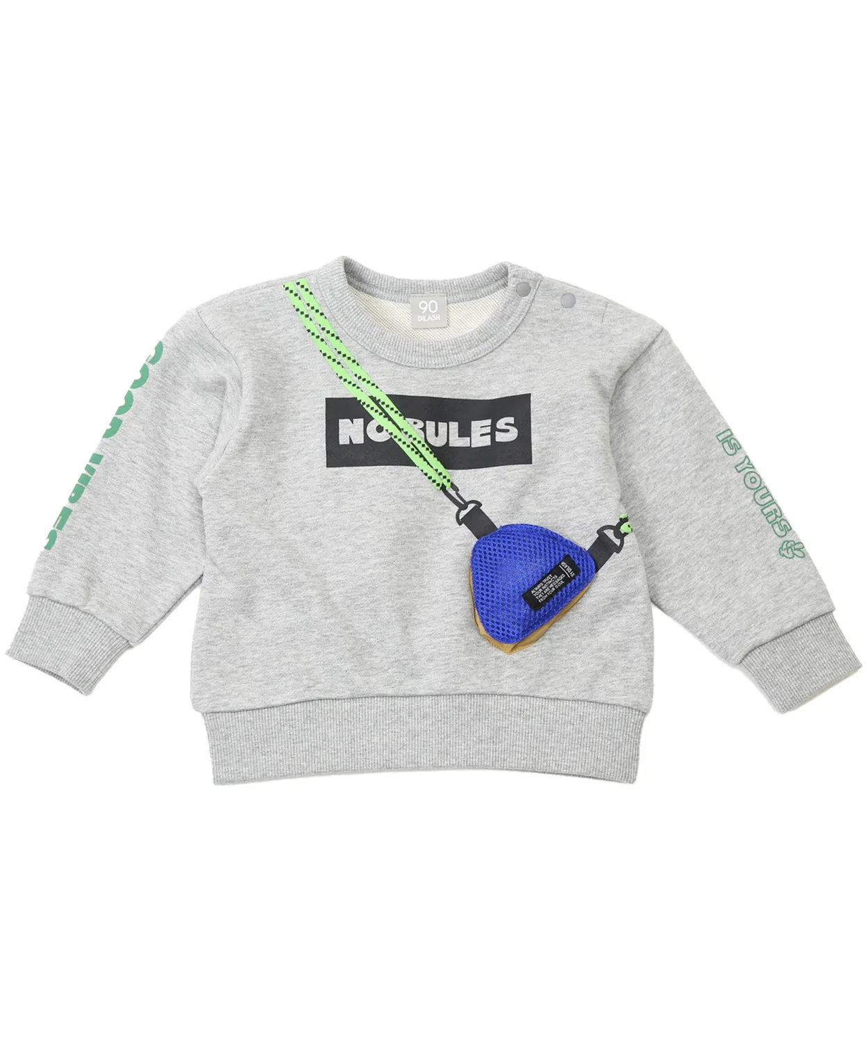 Детский лонгслив с принтом Mesh Poche DILASH, Grey
