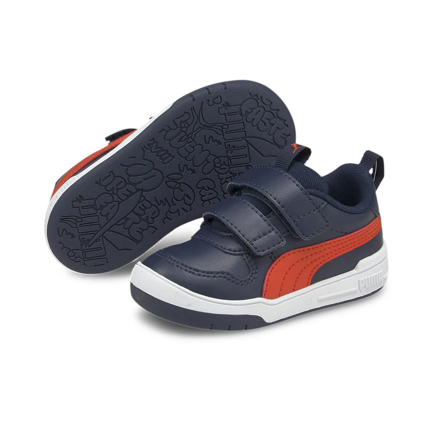 Детские кроссовки для мальчиков с липучкой Multiflex SL V PUMA, Grenadines Peacoat — фото 2