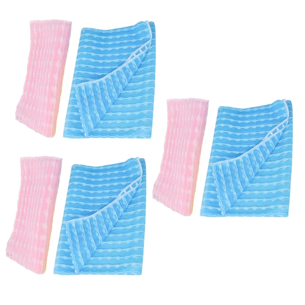Мочалка для пилинга 6 шт, DOITOOL, Nylon, 90x30 см, Blue