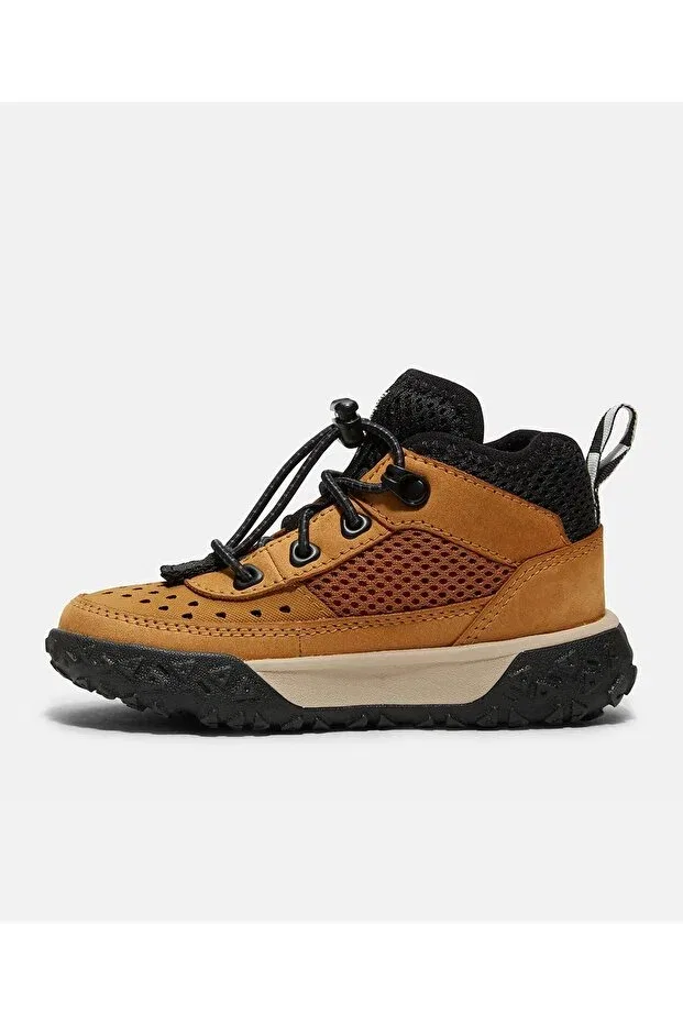 Детские ботинки для девочек на шнуровке Greenstride motion 6 mid Timberland, Orange — фото 2