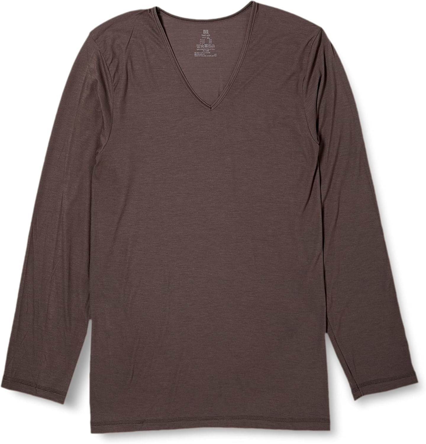 

Мужская футболка с длинными рукавами BVD Heat Edit, V-образный вырез, технология Heat Edit, влагопоглощение, теплогенерация, ультратонкая, высокофункциональная термофутболка, серый