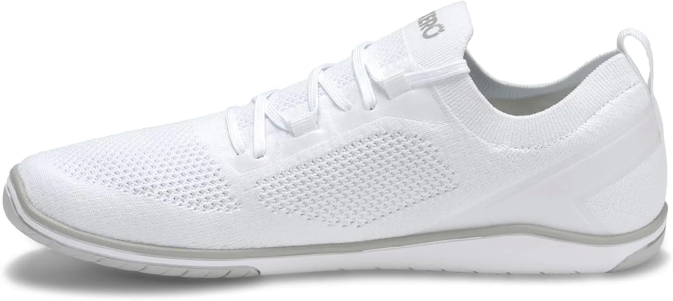 Мужские кроссовки Xero Shoes для ходьбы босиком | Кроссовки Nexus Knit для тренировок | Модные мужские кроссовки с нулевым перепадом высоты подошвы и широким носком | Минималистичный дизайн, белый