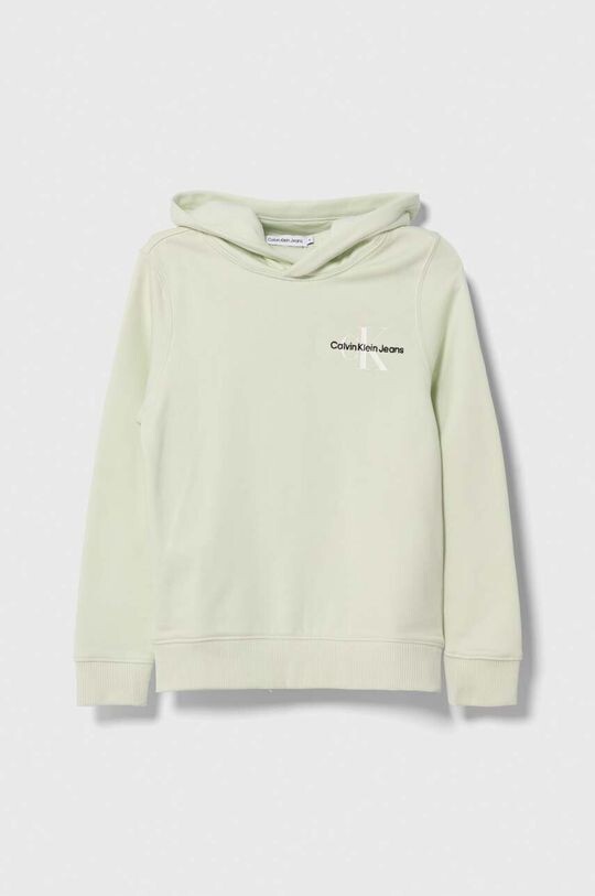 

Детская хлопковая толстовка Calvin Klein Jeans, зеленый
