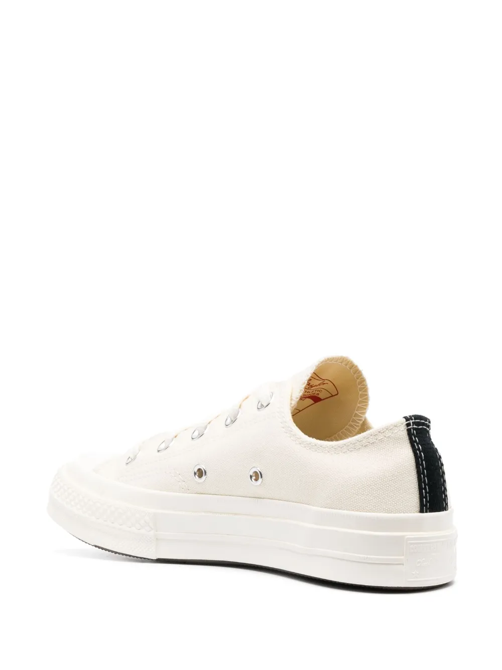 Кеды со шнуровкой и принтом-логотипом Comme Des Garçons Play x Converse, нейтральный — фото 3