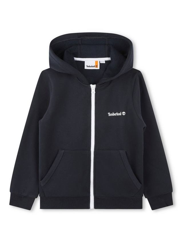 

Детский худи с логотипом и молнией сзади Timberland, Navy