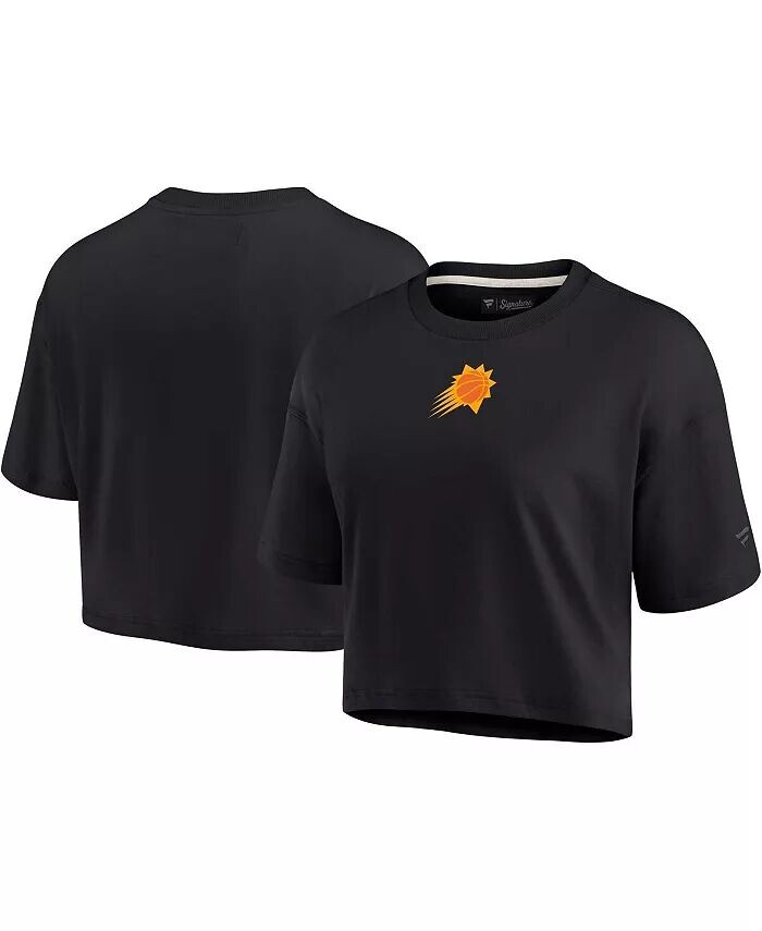 

Женская укороченная футболка черного цвета Phoenix Suns Super Soft Boxy Fanatics Signature
