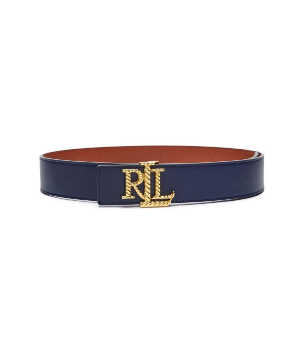 

Кожаный двусторонний ремень Lauren Ralph Lauren, синий