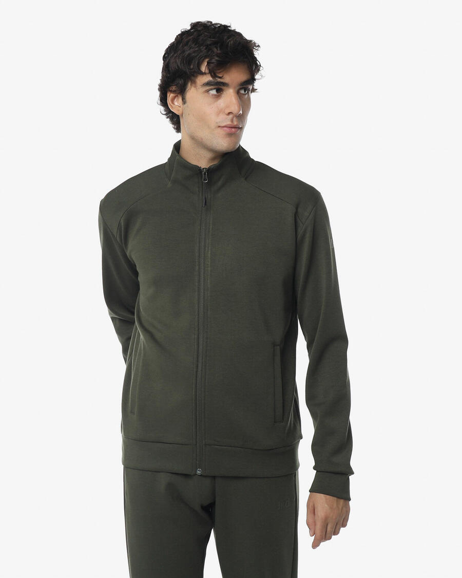 

JAKED Темно-зеленая синтетическая фитнес-толстовка для мужчин