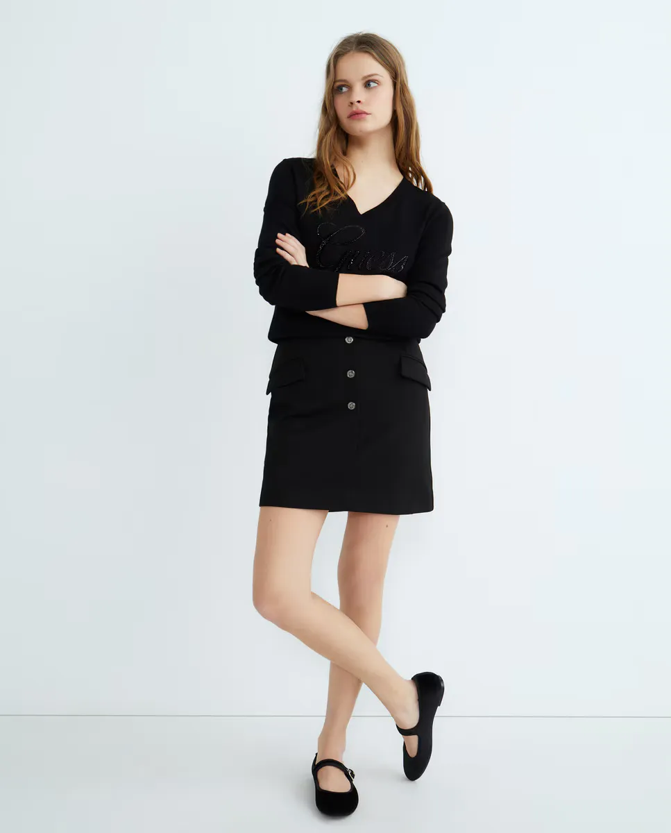 

Короткая юбка Guess, черный