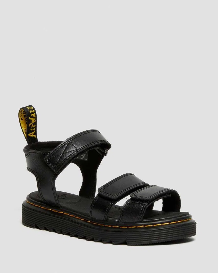 Детские сандалии Dr Martens Klaire с кожаным ремешком, черный