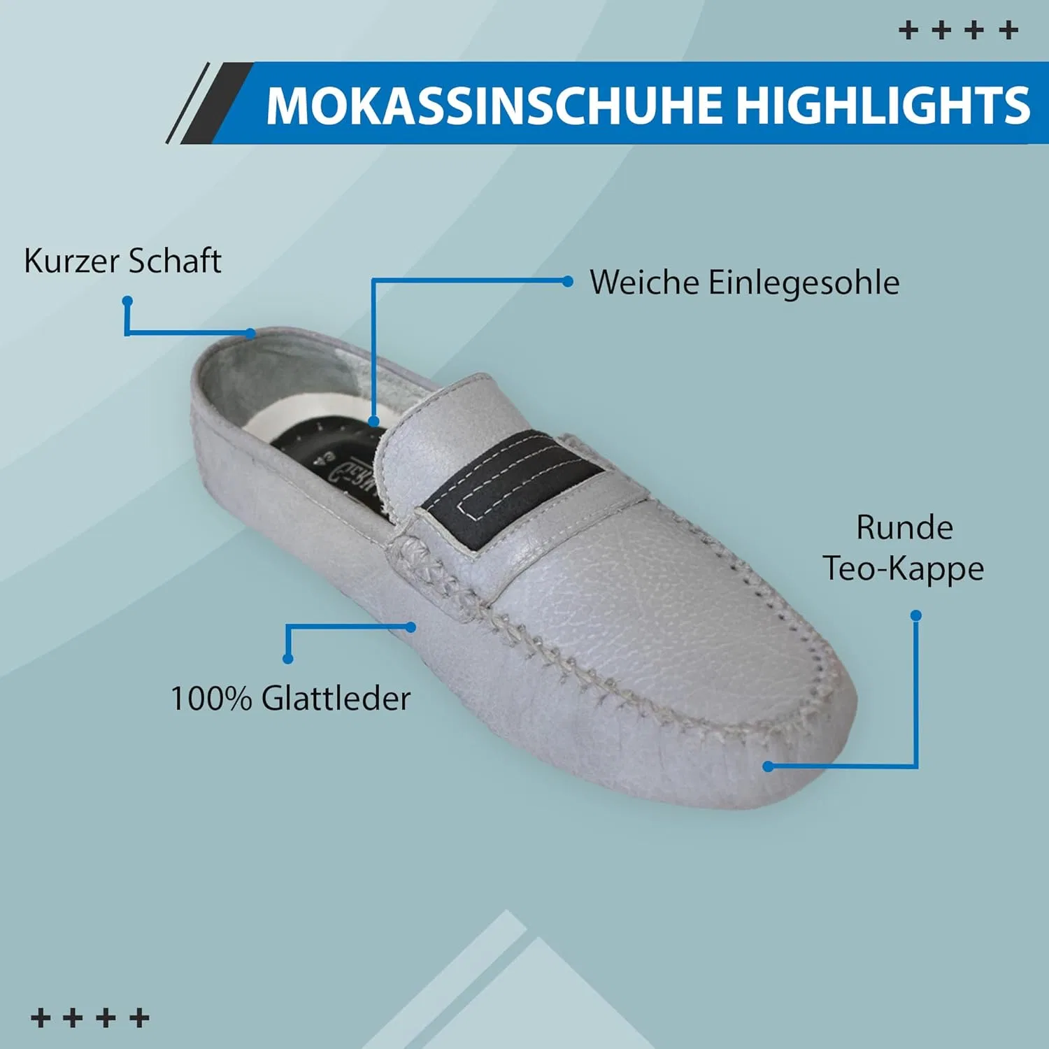 German Wear Мокасины для вождения moc Повседневная обувь Lederschue Nubuck Grey — фото 4