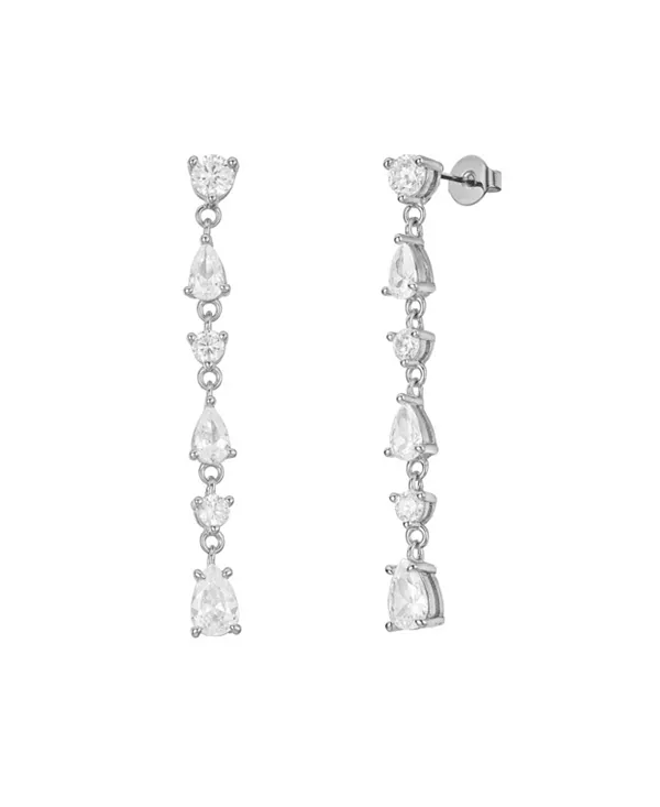 

Серьги-Подвески с кристаллами в форме Тельца Untamed Petals, silver